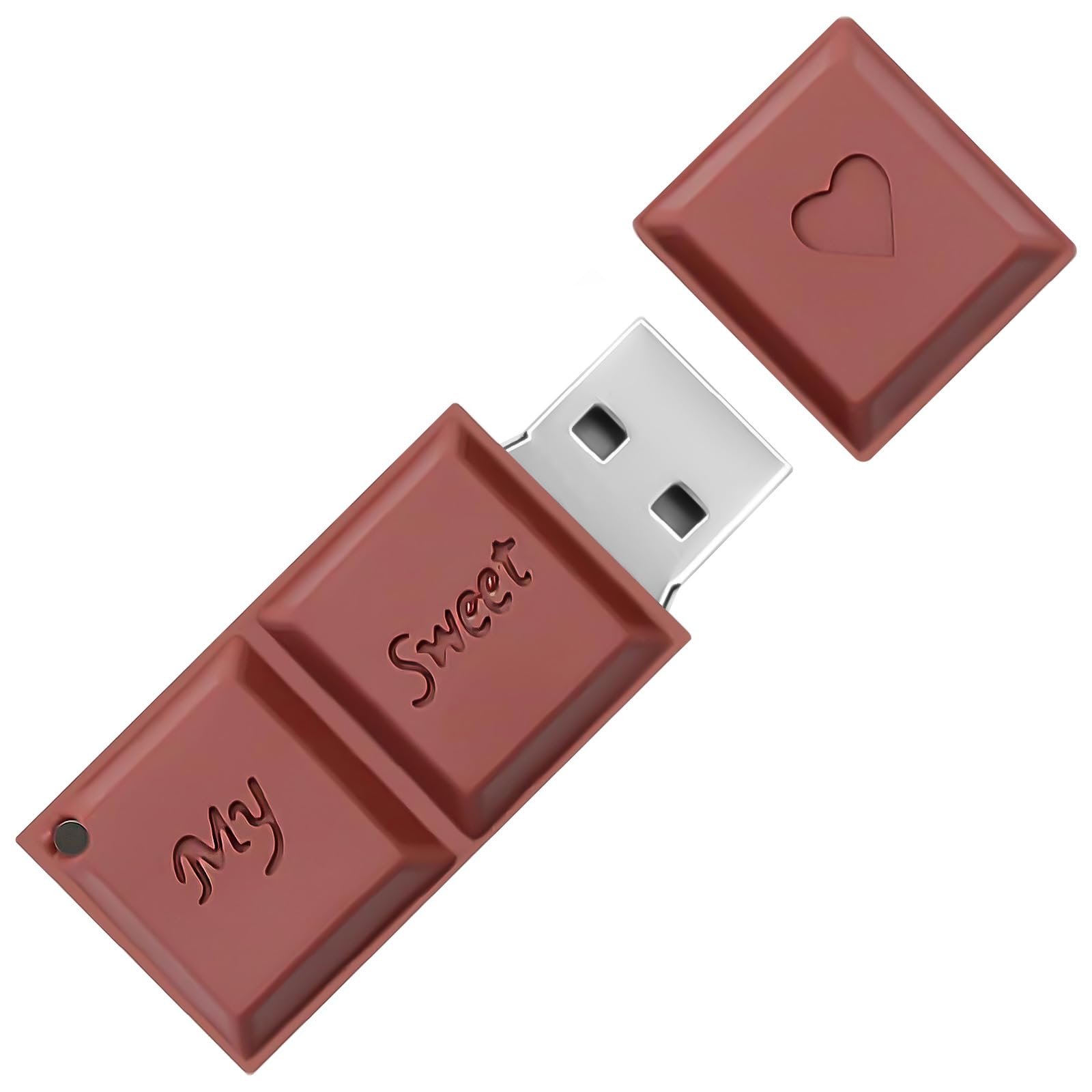 64GB USB Flash Drive Chocolate-Shaped, BorlterClamp Novelty Memory Stick USB Drive Thumb Drive for External Data Storage
