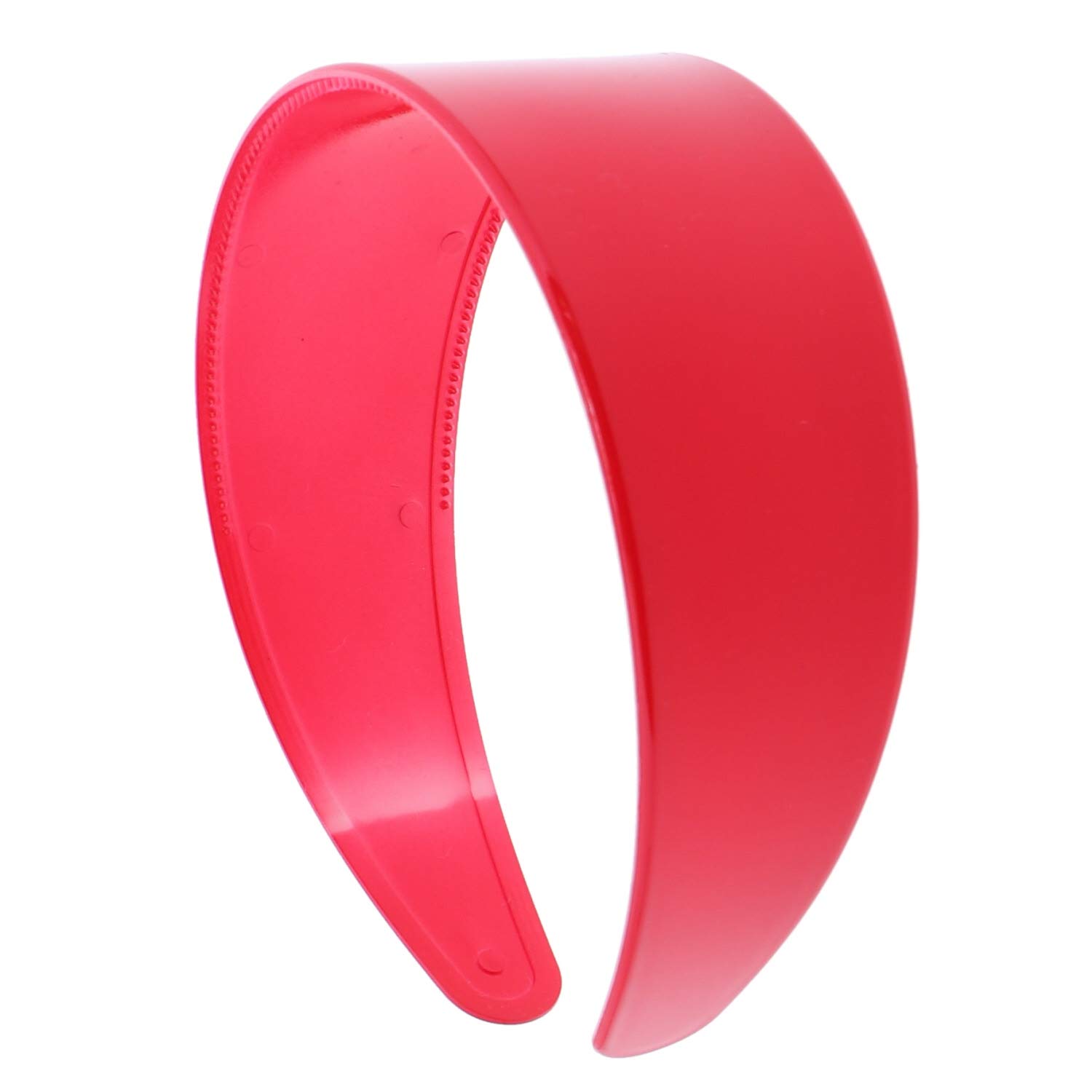 Red 2 Inch Hard Plastic Headband with Teeth Women and Girls wide Hair