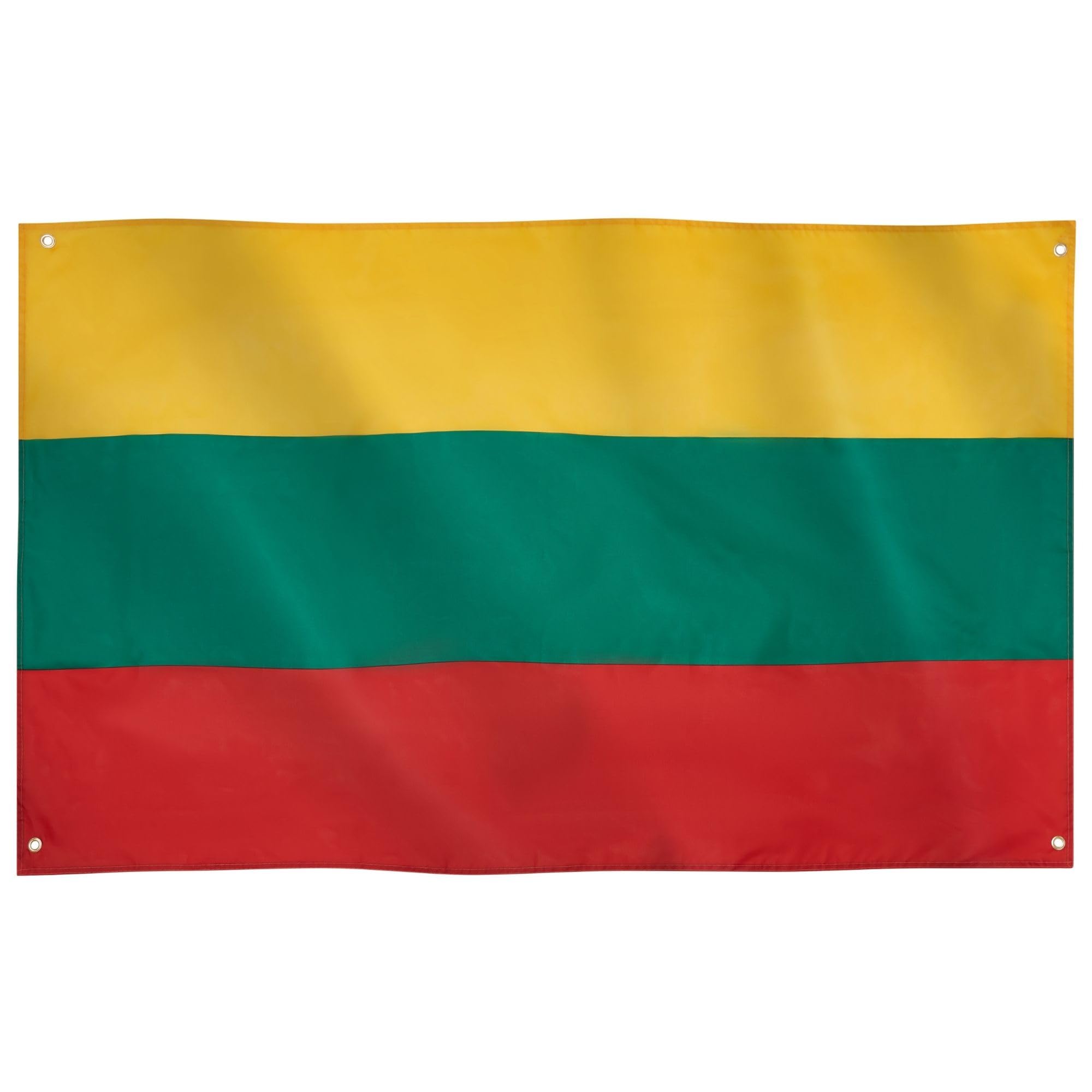 Runesol Lithuania flag, 91x152cm, 3ft x 5ft, 4 Grommets, Eyelet in Each Corner, Lithuanian Republic Premium Flag, Inside, Outside, Vivid Colours — image 1