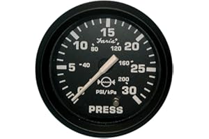Faria 12810 Euro Water Pressure Gauge Kit 30 PSI - 2"