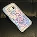 S6 Edge Case,S6 Edge Liquid Case,Crazy Panda® 3D Hard Shell Liquid Glitter Sparkle Love Heart Hard Case Cover for Samsung Galaxy S6 Edge (3# blue love)