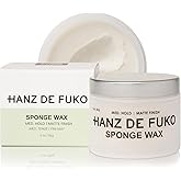 Hanz de Fuko Sponge Wax – Premium Men’s Hair Styling Wax for a Medium Hold, Semi-Matte Finish – Ideal Texture Product for All
