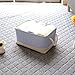 TheWarmHome Decorative Basket Rectangular Fabric Storage Bin Organizer Basket with Handles for Clothes Storage (Blue Strip, 15.7L*11.8W*8.3H)