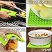 Premium Silicone Pot Holders for Kitchen - Easy to Clean Trivets for Hot Pots and Pans - This Kitchen Tool Works Well as Silicone Trivet, Hot Pads for Oven, Potholders (7x7 in, Green, 1 Pair)