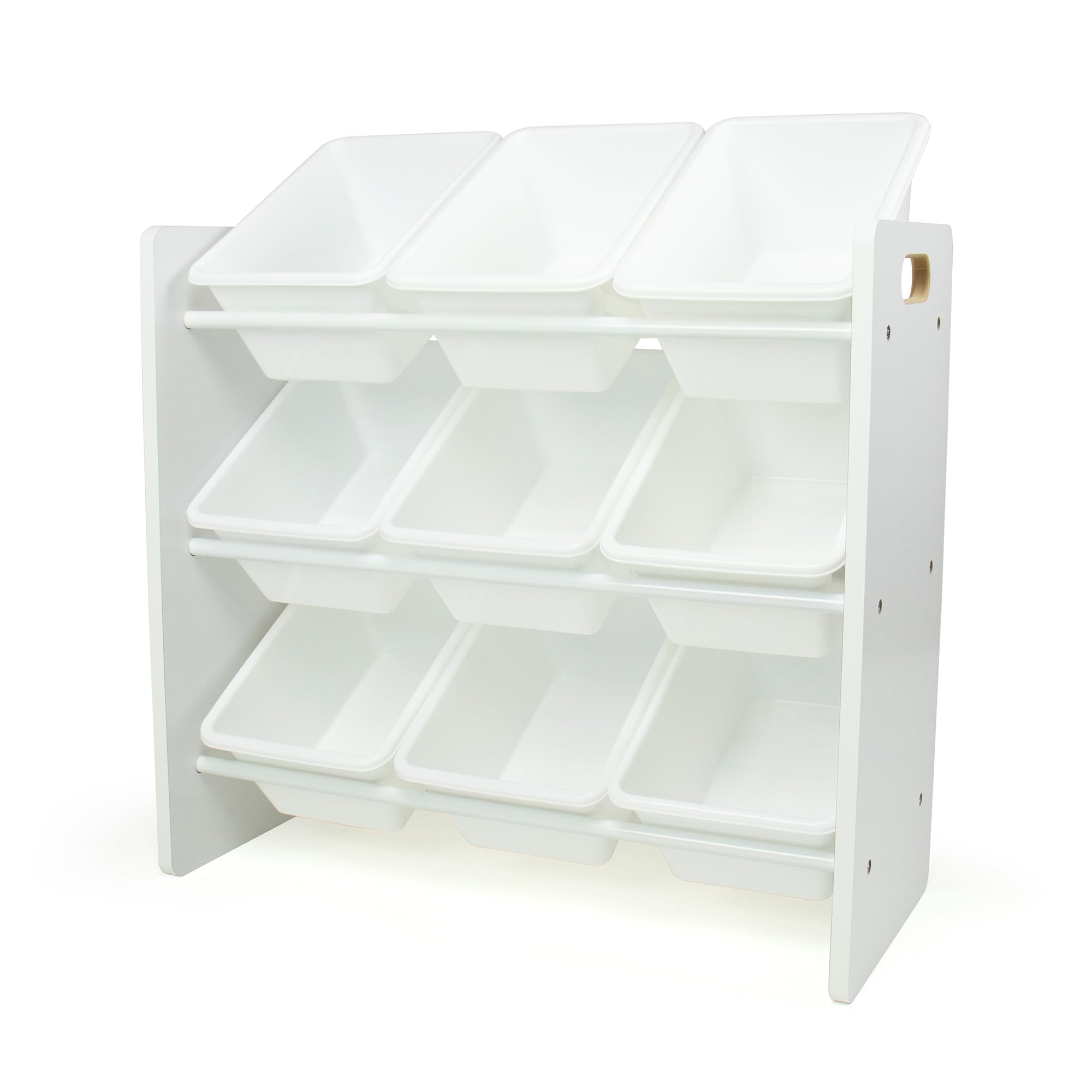 Humble Crew Toy Storage Organizer with 9 Removable Storage Bins for Kids Playroom, 3-Tier Toddler Toy Organization and Storage, White/White Image
