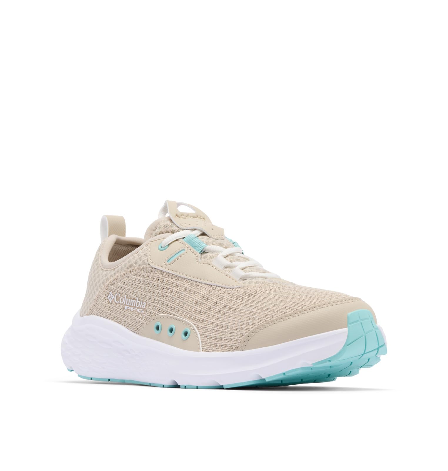 Columbia Womens PFG Castback Non Slip Boat Shoe, Fossil/Spray, 6.5 Wide