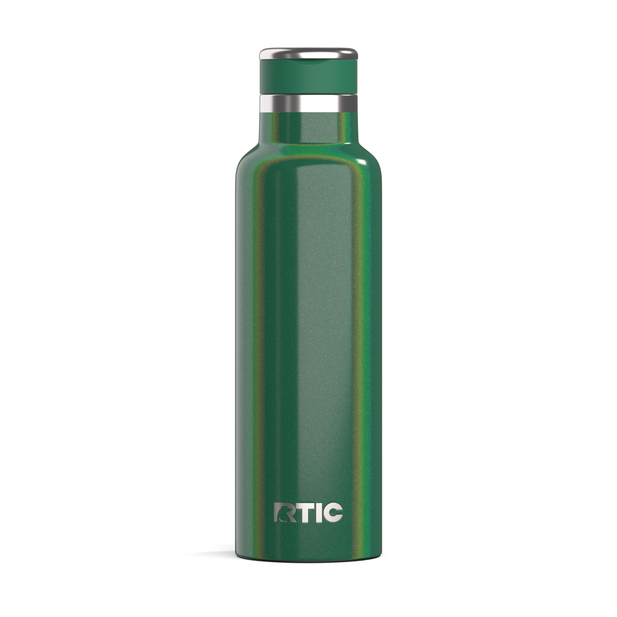 RTIC 20oz Journey Bottle Metal Ceramic Lined Stainless Steel Vacuum Insulated, BPA Free, Reusable, for Water, Hot and Cold Drinks, Travel, Sports, Camping, Pine Tree Glitter Image