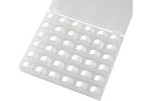 HNMZDS 36Pcs Bobbins and Sewing for Sewing Machine, Sa156 Bobbins with Case for Brother, Bro-Ther, Singer, Sewing Machine Accessories, Sewing Machine Bobbins (White)