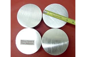 ADELAGNES 4 Pieces 4" Aluminum 6061 Round Solid Rod 1/2" Long +.07"/-0 T6511 Lathe Bar Stock 4.00" Diameter