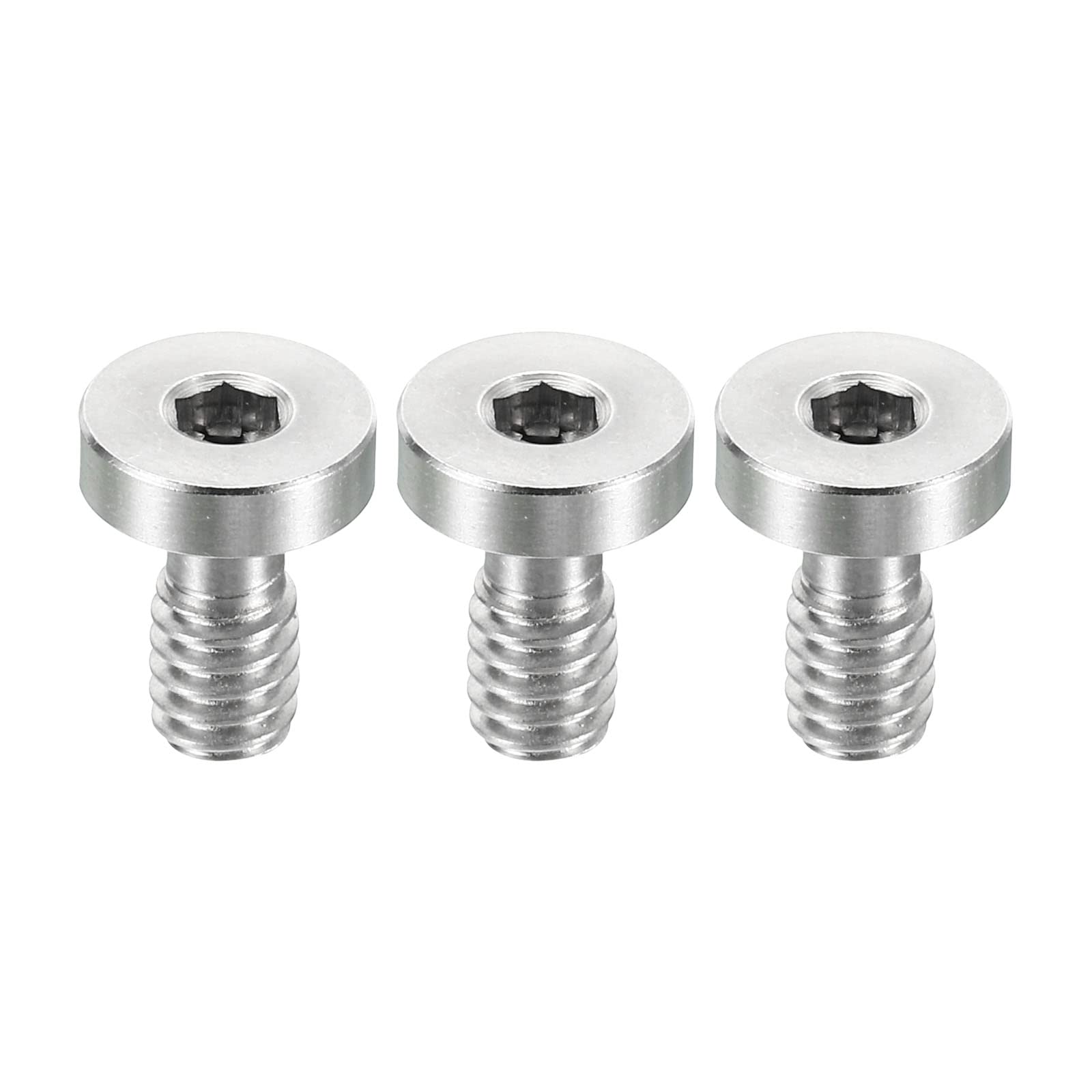 PATIKIL 1/4"-20 Thread 16mm Length Camera Quick Release Screw Tripod Screw, 3 Pack Stainless Steel Hex Slot Screws for DSLR Camera Rig Accessories, Silver