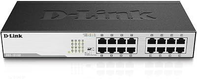 D-Link DGS-1016D 16-Port Gigabit Ethernet Switch Metal Fanless Plug Play UK