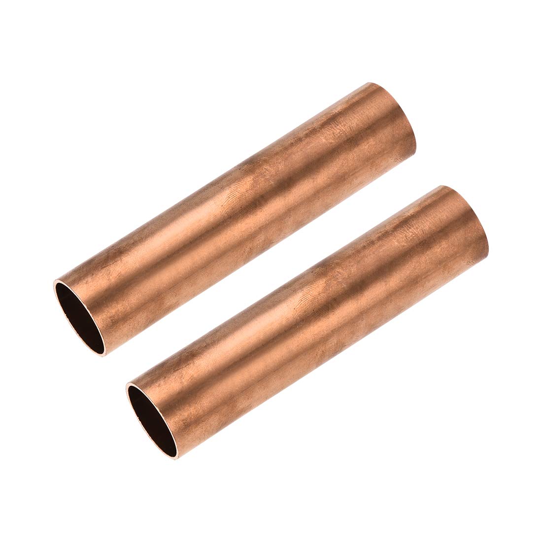 sourcing map Copper Round Tube, 23mm OD 1mm Wall Thickness 100mm Length Straight Pipe Tubing 2 Pcs
