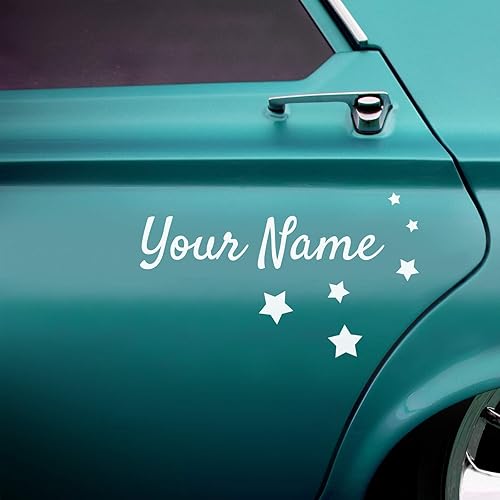 2 x Custom Car Name Stickers With Shapes Cool Script Style Amazon.co