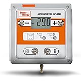 Tire Pressure Gauge LCD Display Inflator Wall Mountable Automatic 110-240VAC AC102 Brass Air Chuck 1/4 Inch NPT with TMPS