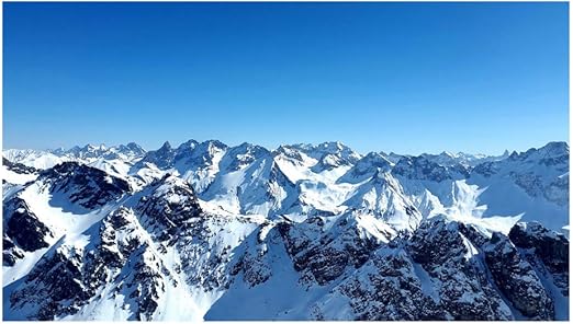 Amazon ウォールステッカー Mu3アクセント壁紙 アルゴイアルプス 雪山 登山 パノラマ 高山 冬 マウンテン 写真 旅行 風景 景色 絵画 ポスター シール アート ウォールステッカー オンライン通販
