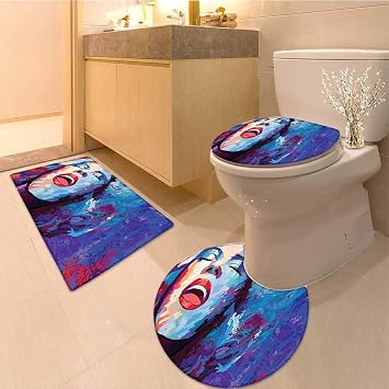 Amazon De Miki Da Toilette Teppich Matte Die Saxophon Mit Tanzer