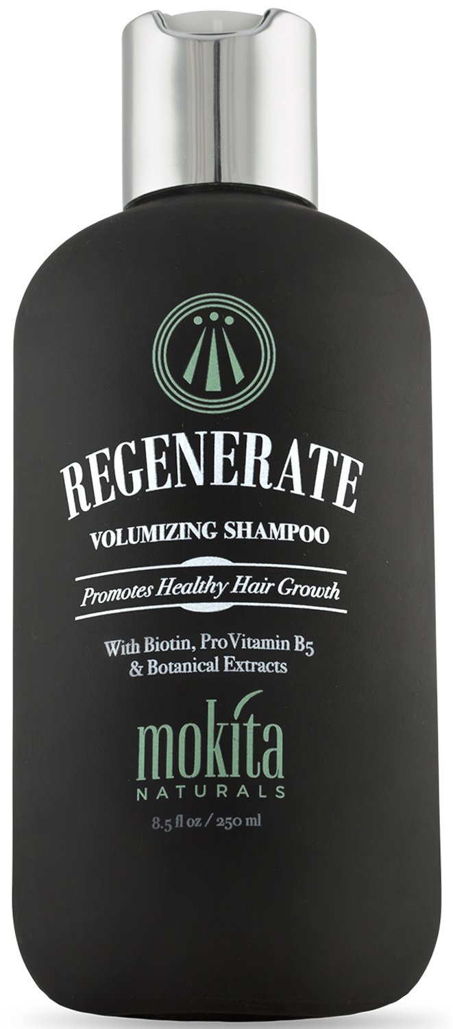 Biotin Hair Growth Volumizing Thickening Shampoo, Hair Loss Thinning and Fine Hair, Regrowth Thickening Products for Men Women, Sulfate Free and Vegan Friendly, Mokita Naturals 8.5 Ounces