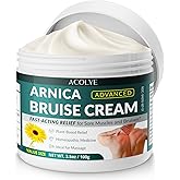 Acolye Arnica Cream for Bruising and Swelling: Extra Strength Arnica Bruise Cream with Vitamins K C E for Seniors Aged 55 and Above - Fast Healing Formula Ideal for Thin Skin 3.5 oz