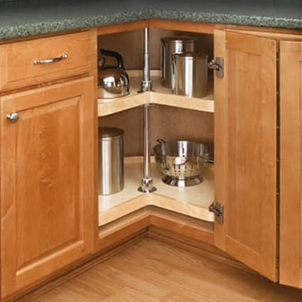 Rev A Shelf 32 Kidney Lazy Susans 2 Shelf Natural Amazon In