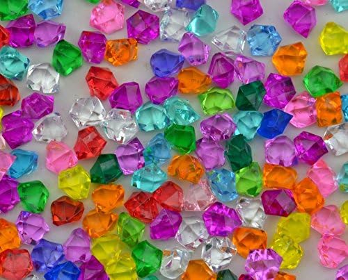 300g 150pcs Acrylic Color Ice Rock Crystals Treasure Gems for Table Scatters, Vase Fillers, Event, Wedding, Birthday Decoration Favor, Arts &amp; Crafts (Multi Color)