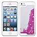 Yoption Transparent Plastic 3D Glitter Quicksand and Star Liquid Case for Apple Iphone 5 5S SE