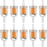 10 Pack 1/4 Inch Inline Fuel Filter Universal Gasoline Filters 1/4" &amp; 5/16" | 0.25in Replacement Gas Filter with Magnet for Kawasaki Briggs &amp; Stratton Kohler Lawn Mower Small Engine Motorcycle John Deere