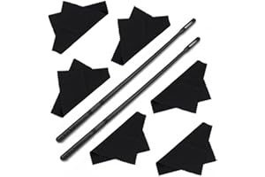 Paifeancodill Flute Cleaning Kit, 2 Pcs Flute Cleaning Rods and 6 Pcs Flute Cleaning Cloth, Flute Cleaning Rag Flute Cleaning