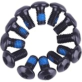 YANRUHFL Stainless Steel Bicycle Rotor Bolts, T25 Torx M5x9mm, Disc Brake Screws, Pack of 12 (Black)