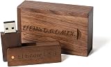 RXFSP Personalised Engraved Walnut USB Flash Drive 2GB - Wedding Gift view 1