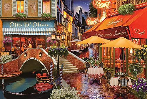 Wooden Puzzles for Adults 1000 Pieces, Oil Painting Stree Scenery Jigsaw Puzzles 1000 Pieces for Adults Teens, 19.7” x 27.6” – Thick Sturdy Pieces, Challenging Family Activity Game, Great Gift Idea