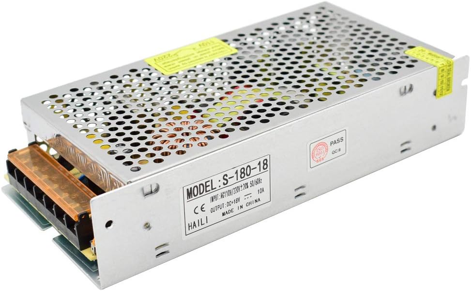 DC 18V 10A 180W Universal Regulated Switching Power Supply AC 110/230V to DC 18V Transformer Driver Converter