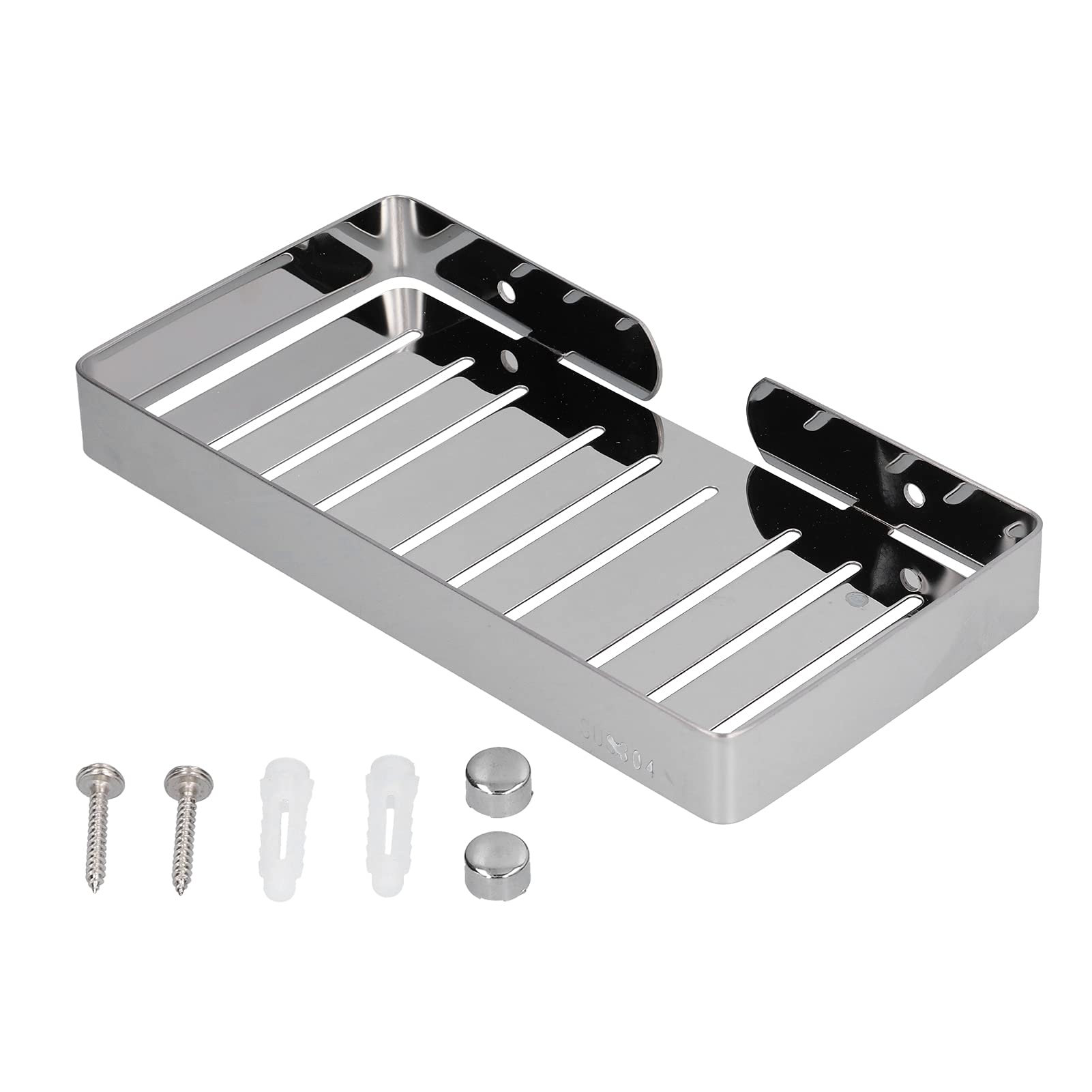 Soap Dish,Portable Shower Soap Box,304 Stainless Steel Shower Soap Shelves Tray,Draining Soap Dishes,Hollow Self Draining Wall Mounted Rack Holder Tray,Sink Deck Bathtub for Bathroom Rack Kitchen