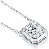 14K Gold Plated Moissanite/Emerald Necklace for Women Dainty Pendant Necklaces for Women Wife Mother Girlfriend Jewelry Gifts