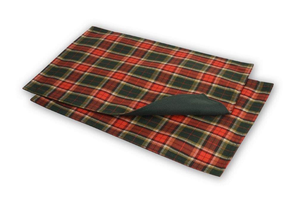 Justina Claire Pair of Table Placemats in a Argyll Design