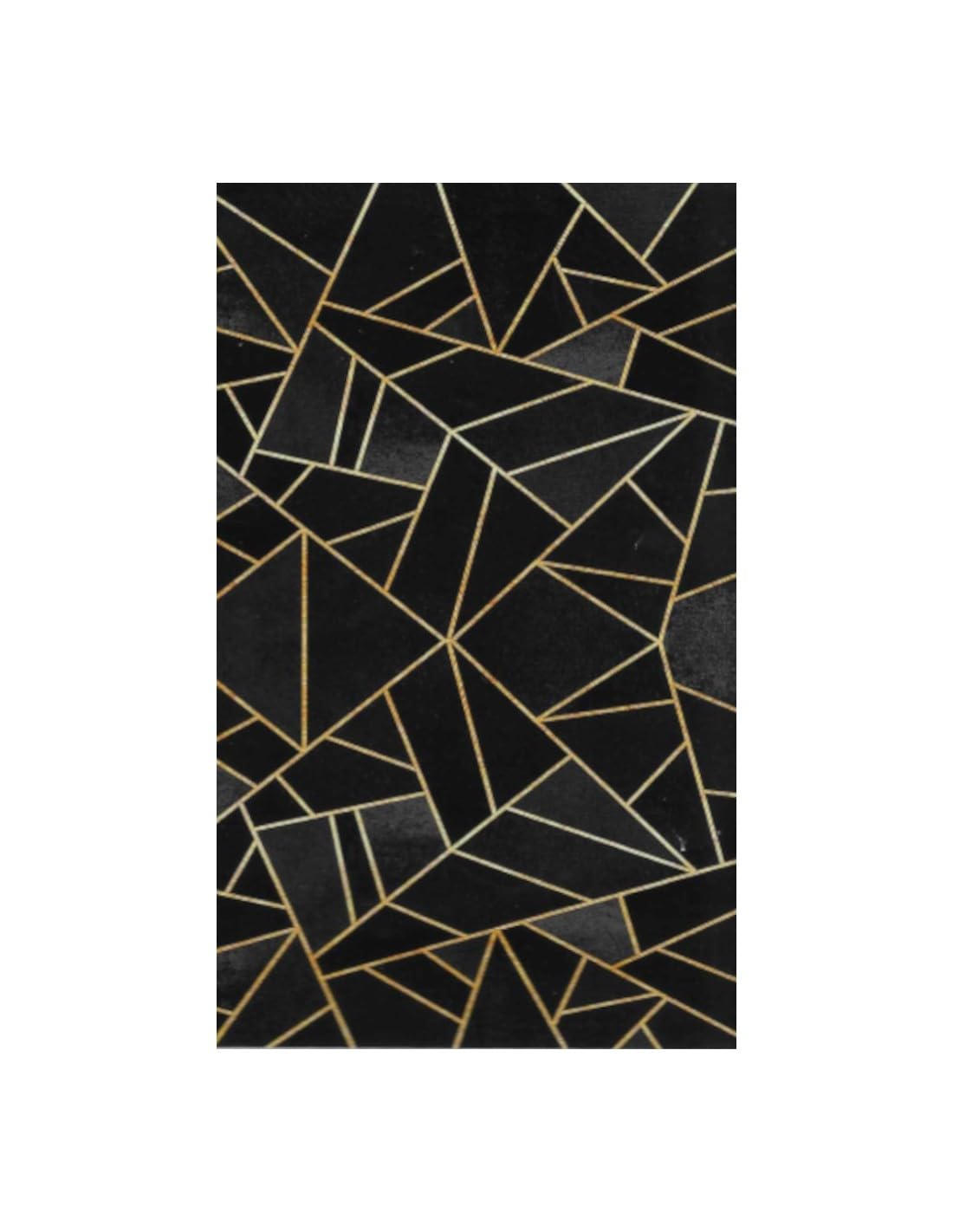 MANI TEXTILE TPS JAUDO_80 Rug, Polyester, Black/Gold, X_150_cm