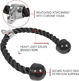 Yes4All SX2G Tricep Rope 68.6 cm Nylon Braided with Carabiner view 2