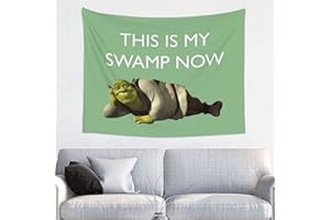 LWIEF Shrek Tapestry This Is My Swamp Now Design Funny Tapestrys 29x37in Meme Tapestries Wall Hanging Art Poster For Bedroom Living Room