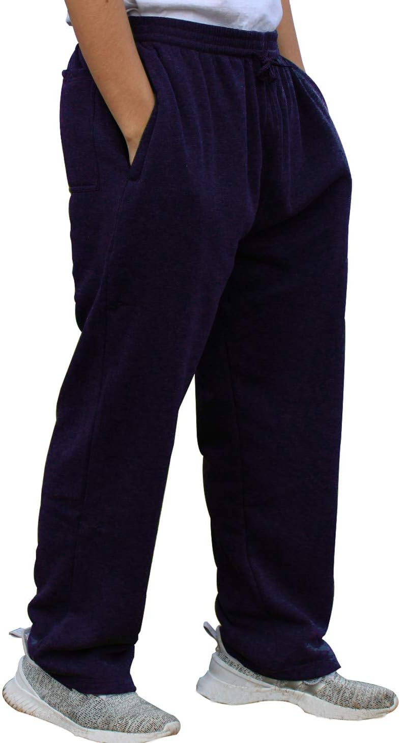 Mens Big and Tall Cotton Open-Bottom Sweatpants