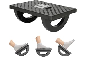 CZZXI Rocking Foot Rest for Under Desk at Work, Comfortable Foot Stool Ergonomic Footrest with Foot Massage Feet Stand for Office & Home - Black