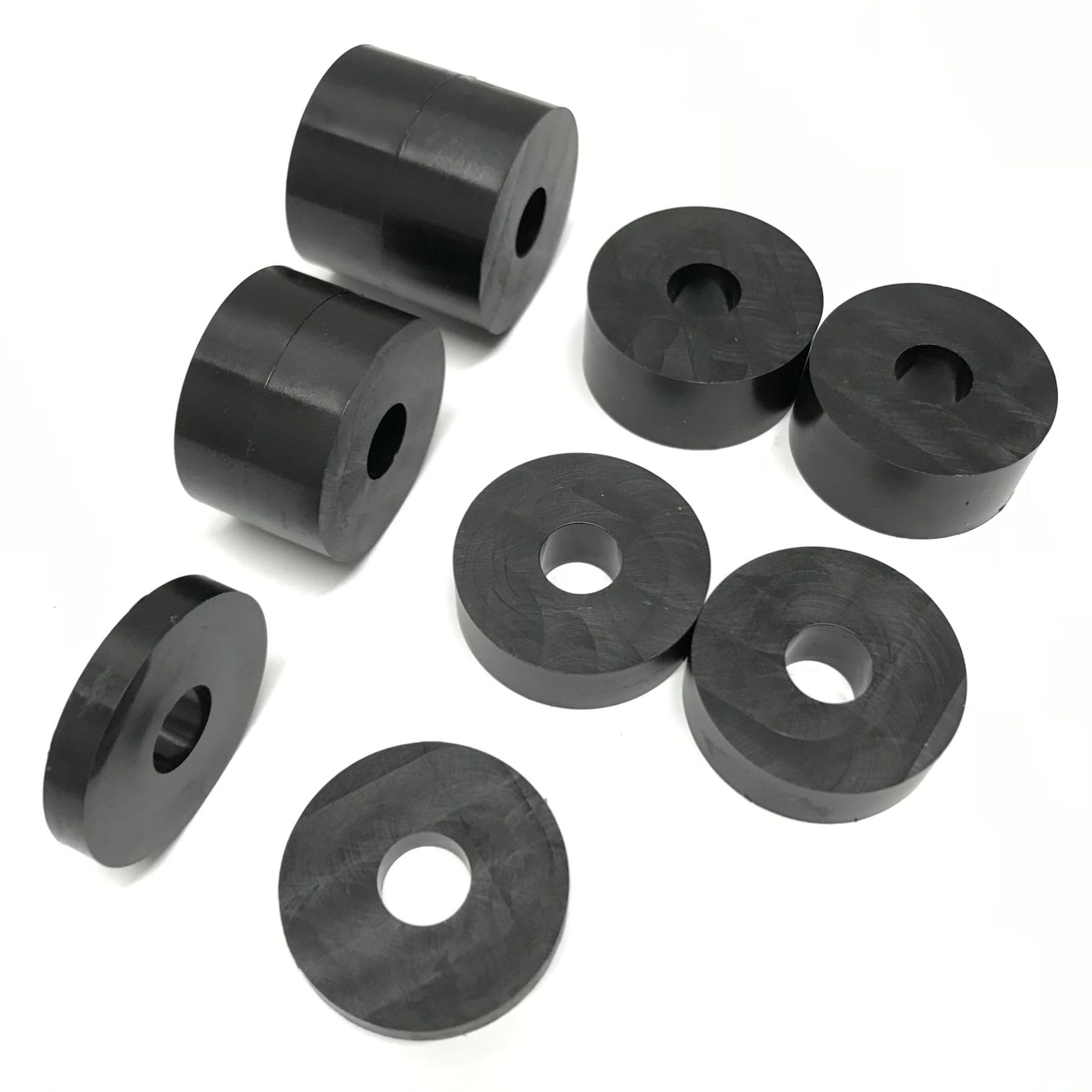 Hawkeng 10mm (M10) Nylon Spacers Standoff Washers (10 Pack) 4 x 15mm, 4 x 10mm, 2 x 5mm - Black