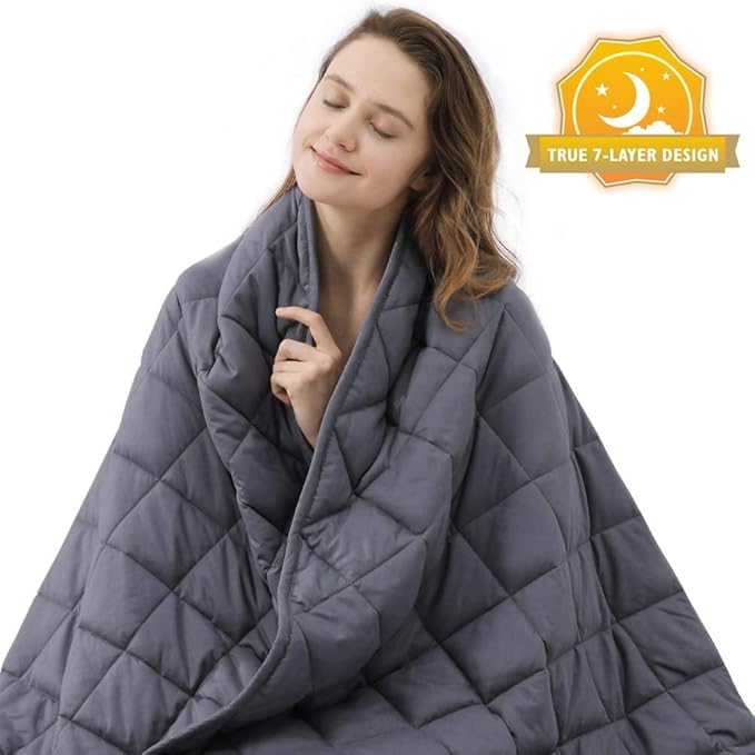 ZZZNEST Weighted Blanket for Adult, Heavy Blanket for Sleep and Stress