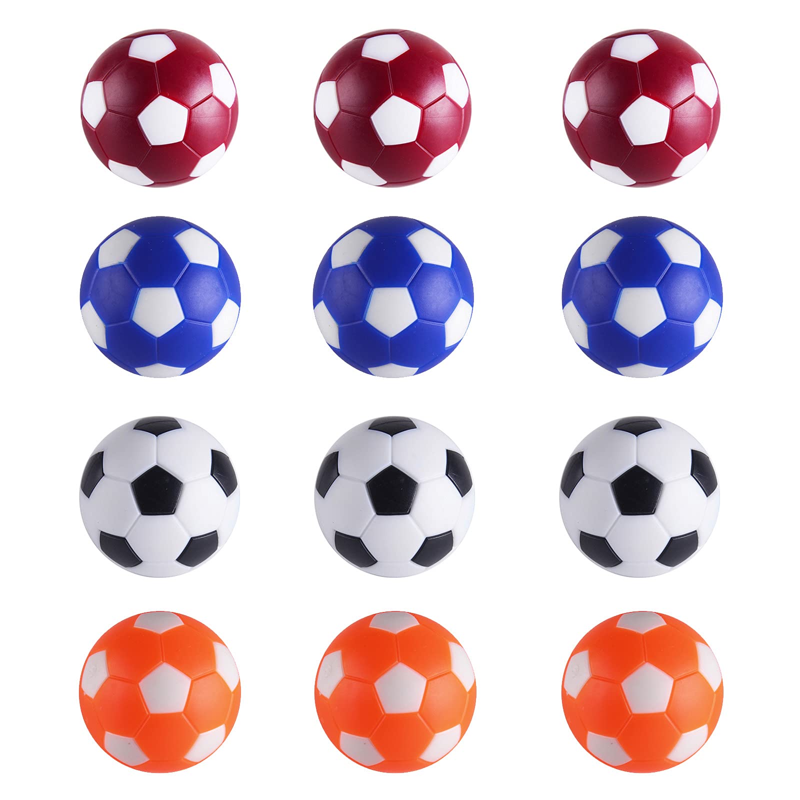 RAYNA GAMES 12 Pcs Table Football Balls, Mini Table Soccer Replacement Balls 32mm Table Soccer,Tabletop Game Soccer Balls for Football Table Game, Party Favours