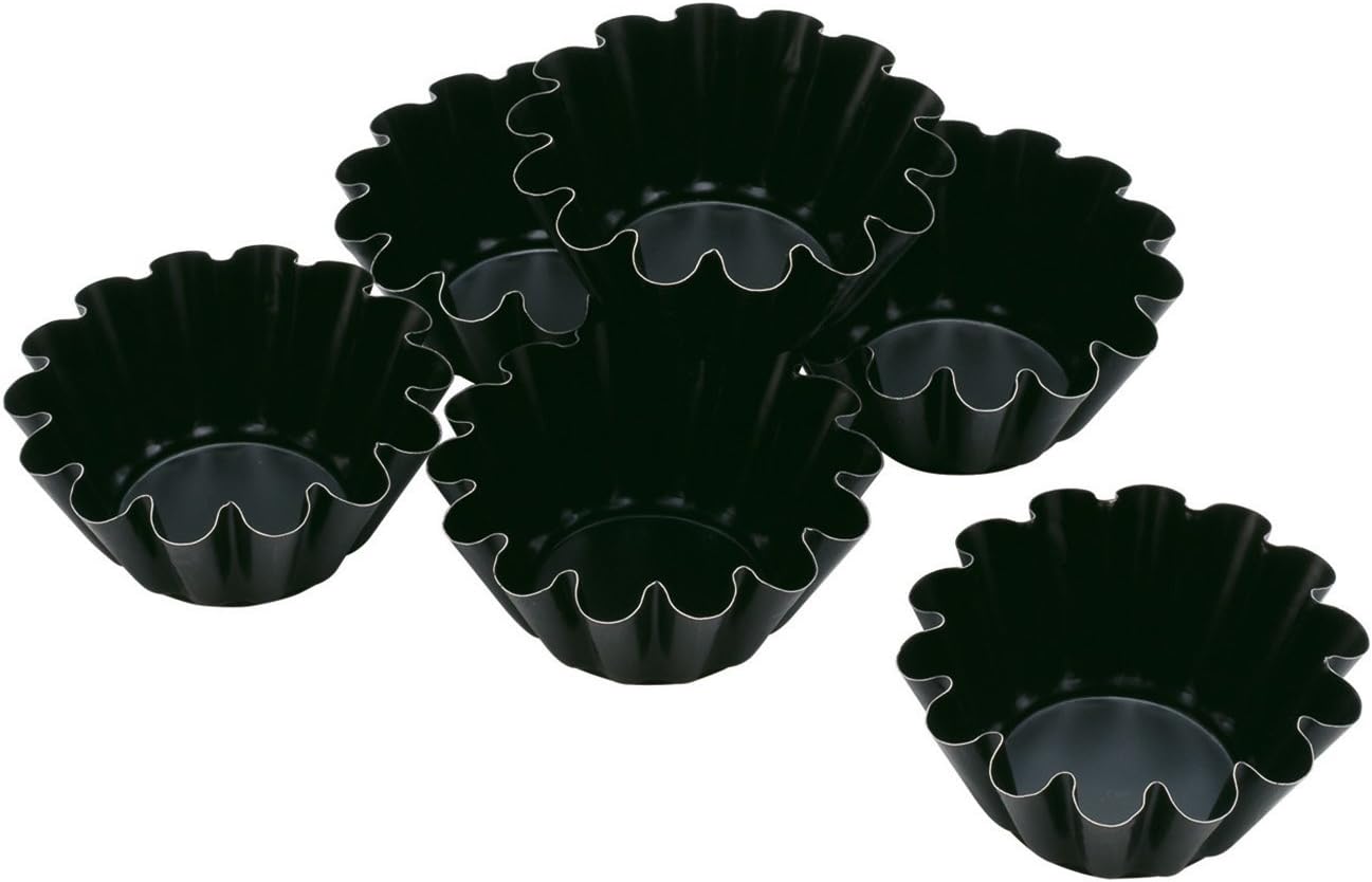 Piazza 6 pcs pack- High Fluted Brioche Mould - Non-stick Aluminium