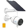 REOLINK 2K LTE Celluar Security Camera - 4G No WiFi, Rechargeable Battery, Wireless Solar Powered, 4MP Night Vision, 2-Way Talk, Smart Person/Vehicle Detection, Go Plus+Solar Panel, Updated Version