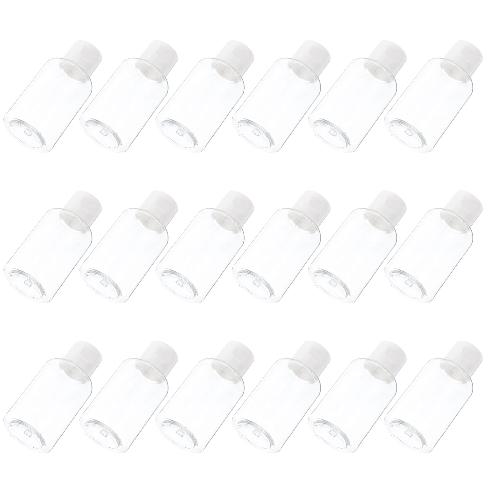 Plastic Empty Bottle with Flip Cap, 50ml Refillable Cosmetic Bottles Travel Bottles Travel Containers for shampoo, Liquid Body Soap, Toner, Lotion, Cream