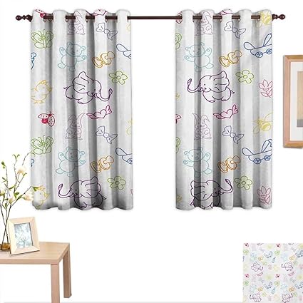 Amazon Com Nursery Drapes For Living Room Cartoon Drawing