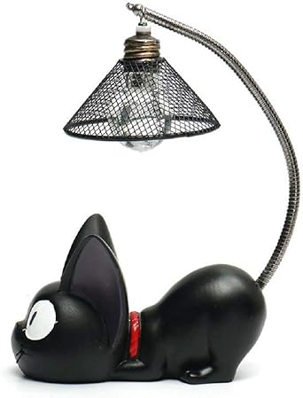 Wmwz Studio Danime Ghibli Miyazaki Veilleuse Chat Jiji Lampe De Bande Dessinee Pour Enfants Lampe A Led Pour La Decoration De La Maison Des Enfants En Resine A Veilleuses Luminaires Eclairage