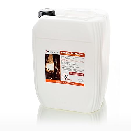 Globasid Petroleum 20 Liter gereinigt und geruchsneutral in original Shell-Qualität Kristall-Petroleum für Heizgeräte Ofen Öl
