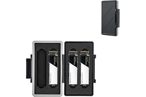 Compact M.2 2280/2260/2240/2242/2230 Case,4 Slots M.2 SSD Holder Box,M.2 Internal Solid State Hard Drive Storage,Water-Resist