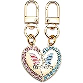 QUIHUD Best Friend Keychain Christmas Birthday Gifts For Friends Friendship Gifts For Women Bestie Matching Keychains For Galentines Female Bestfriend Work Besties